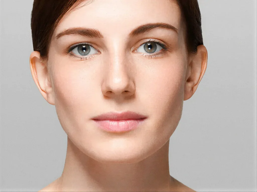 Rostro de mujer con mirada descansada y sin ojeras